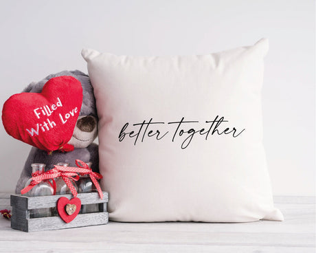 Better Together Pillow, Love Lumbar Pillow, Valentine Pillow, Anniversary Gift, Housewarming Gift, Gift For Her, Valentines Day Gift, Decor - Arria Home