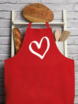 Love Heart Apron, Cute Heart Custom Apron, Personalize Gift For Her, Present for Wife, Mothers Day Gift, Gift For Girlfriend, Valentine Gift - Arria Home