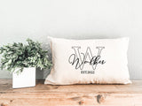 Personalize Name Calligraphy Pillow Cover, Custom Last Name Pillow, Valentine Gift, Wedding Gift, Anniversary Gift, Engagement Gift, Gift - Arria Home