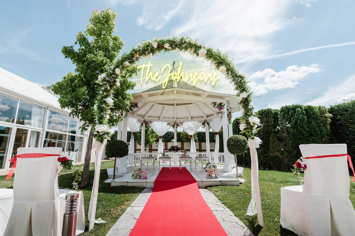 Custom Wedding Neon Sign Light, Personalize Backdrop Wedding Led Neon Sign, Wedding Decor, Home Decor, Wedding Sign, Last Name Sign, Decor - Arria Home