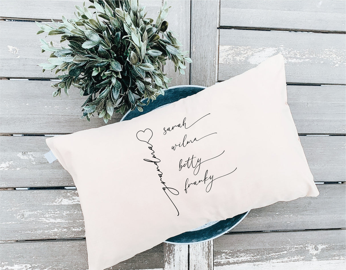 Custom Mothers Day Pillow, Personalized Grandma Gift, Custom Mom Gift, Children Names Pillow, Mom Gift, Grandma Gift, Mothers Day Gift Idea - Arria Home