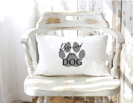 Reserved For The Dog Pillow Personalize, Custom Dog Name Pillow, Personalize Pet Pillow, Dog Lover Gift, Farmhouse Decor, Personalized Gift - Arria Home