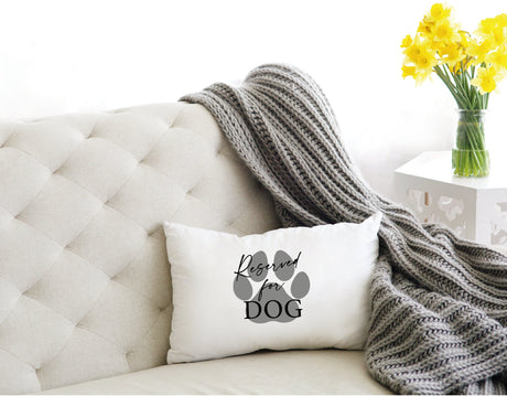 Reserved For The Dog Pillow Personalize, Custom Dog Name Pillow, Personalize Pet Pillow, Dog Lover Gift, Farmhouse Decor, Personalized Gift - Arria Home