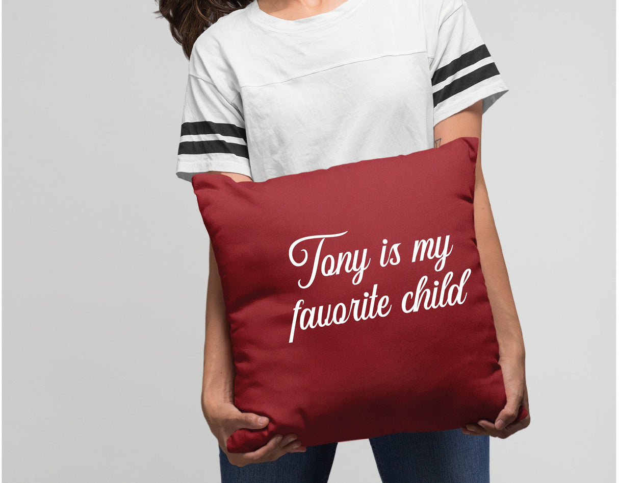 Funny Favorite Child Pillow, Father Gift, Mother Gift, Personalized Pillow, Funny Dad Pillow, Funny Mom Pillow, Funny Custom Pillow, Gift - Arria Home