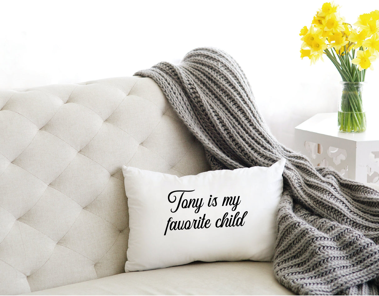 Funny Favorite Child Pillow, Father Gift, Mother Gift, Personalized Pillow, Funny Dad Pillow, Funny Mom Pillow, Funny Custom Pillow, Gift - Arria Home