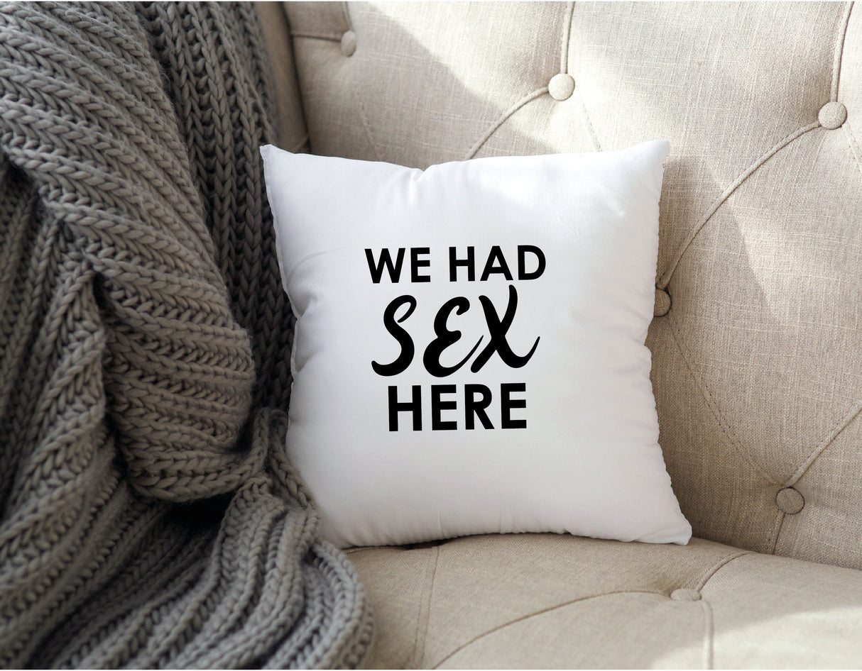 Funny Couple Pillow, We Had Sex Here Pillow, Couple Sex Cushion, Funny Husband Gift, Funny Wife Gift, Gift for Him, Gift For Her, Bedroom - Arria Home