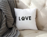 Dog Love Pillow, Dog Mom, Dog Life Pillow, Dog Paw Pillow, Dog Lover Pillow, Pet Pillow, Dog Lover Gift, Decorative Pillow, Puppy Love Gift - Arria Home