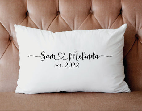 Couple Pillow, Couple Pillow Cover, Couple Name Personalized Pillow, Custom Couple Name Pillow, Couple Name With Date, Personalized Couple.