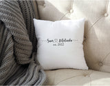 Couple Pillow, Couple Pillow Cover, Couple Name Personalized Pillow, Custom Couple Name Pillow, Couple Name With Date, Personalized Couple.