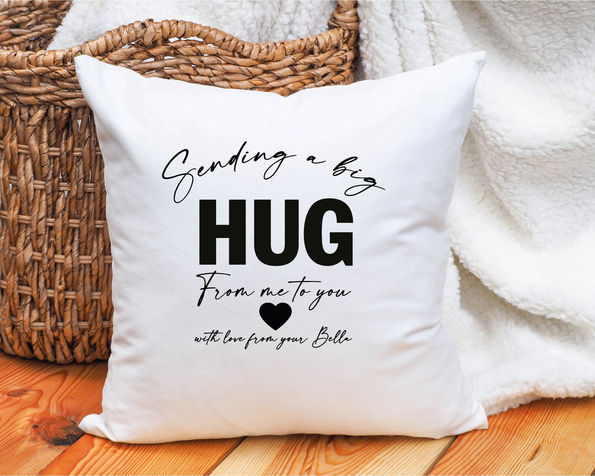 Moving Away Gift, Hug Pillow, College Gift, Distance Gift, Personalized Pillow, Custom Pillow Cover, Customize Pillow, Dorm Room Decor - Arria Home