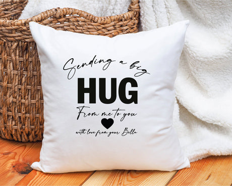 Moving Away Gift, Hug Pillow, College Gift, Distance Gift, Personalized Pillow, Custom Pillow Cover, Customize Pillow, Dorm Room Decor - Arria Home