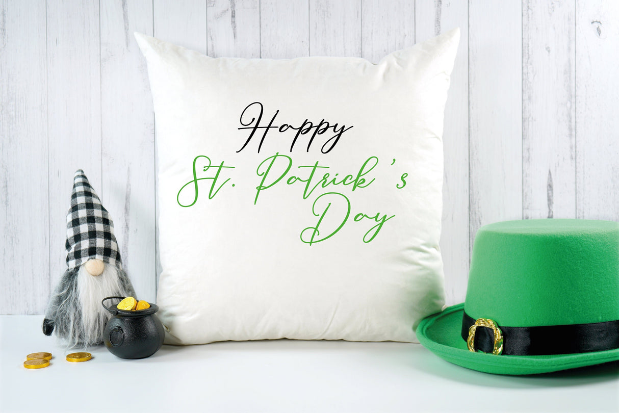 Happy St Patricks Day Pillow, St Pattys Pillow, St Patricks Decor, Saint Patricks Lumbar Pillow, Saint Patricks Day Gift, Personalized Gift - Arria Home