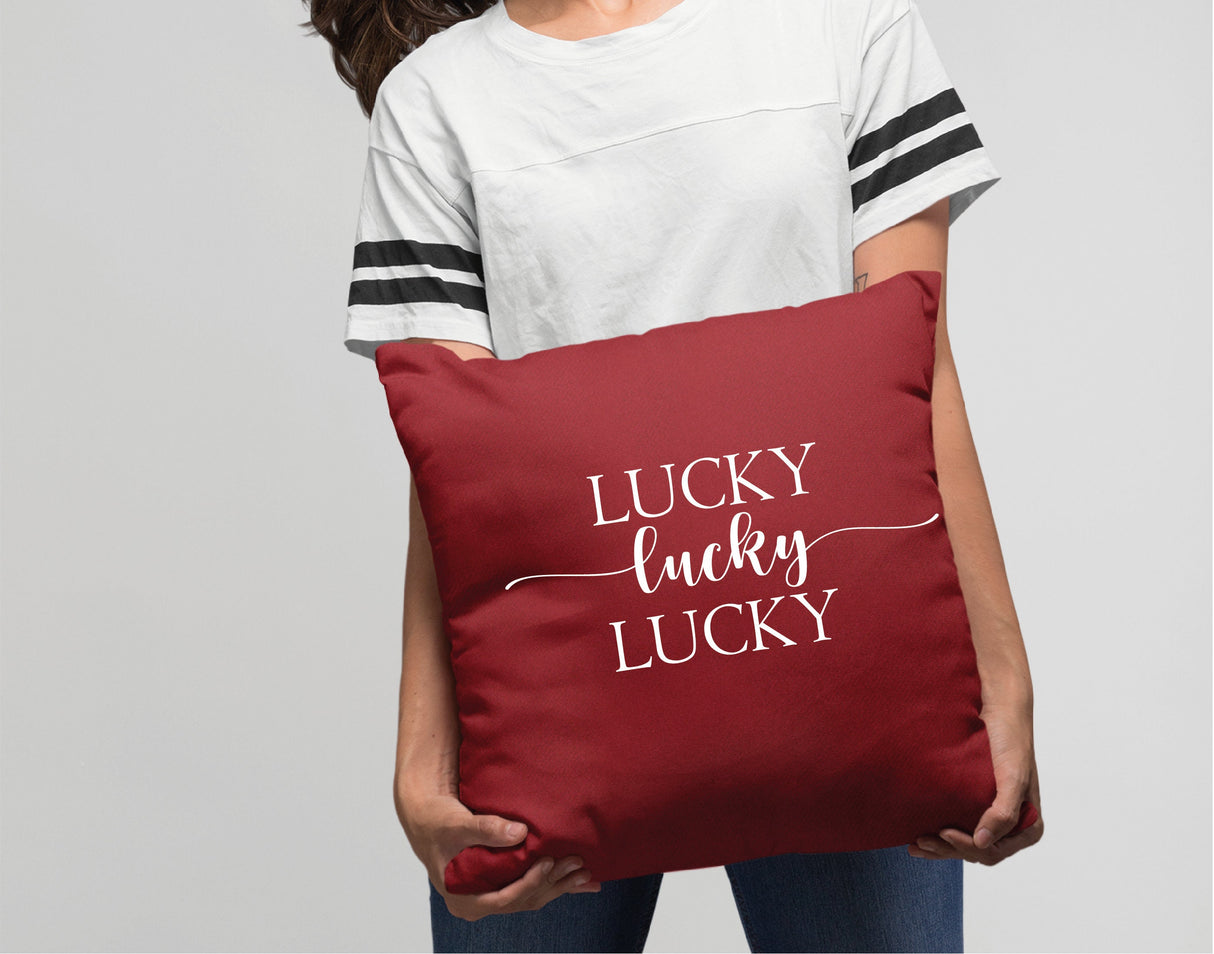Lucky Pillow, Lucky Personalized Pillow, Custom Lucky Pillow, Spring Lucky Decor, Spring Pillow, Spring Decor, Personalized Gift, Decorative - Arria Home