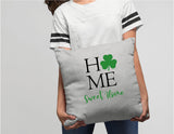 Home Clover Pillow, St Patricks Housewarming Gift, Spring Sweet Home Pillow, St Patricks Day Home Decor Pillow, Irish Home Decorative Gift - Arria Home