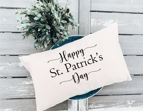 March 17 St Patricks Day Pillow, March 17 Pillow, Happy St Patricks Day Decor, March 17 Gift, Spring Lumbar Pillow, Decorative Pillow Gift.