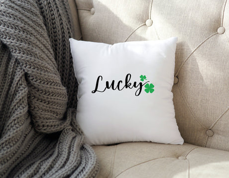 Lucky St Patrick's Day March 17 Clover Pillow, St Patrick Day Gift, Spring Decor, Irish Shamrock Pillow Cover, St Patricks Day Decoration - Arria Home