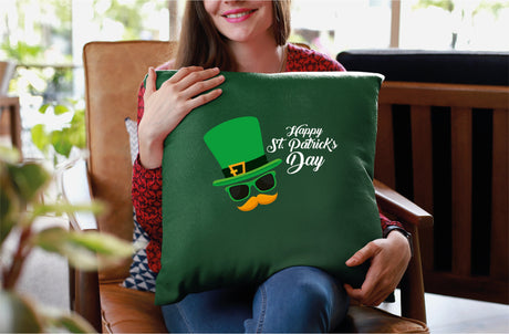 Happy St. Patricks Day Pillow, Happy Saint Pattys Day Decor, St Patricks Day Gift, Happy Holiday Gift, Custom Pillow Cover, Personalize Gift - Arria Home