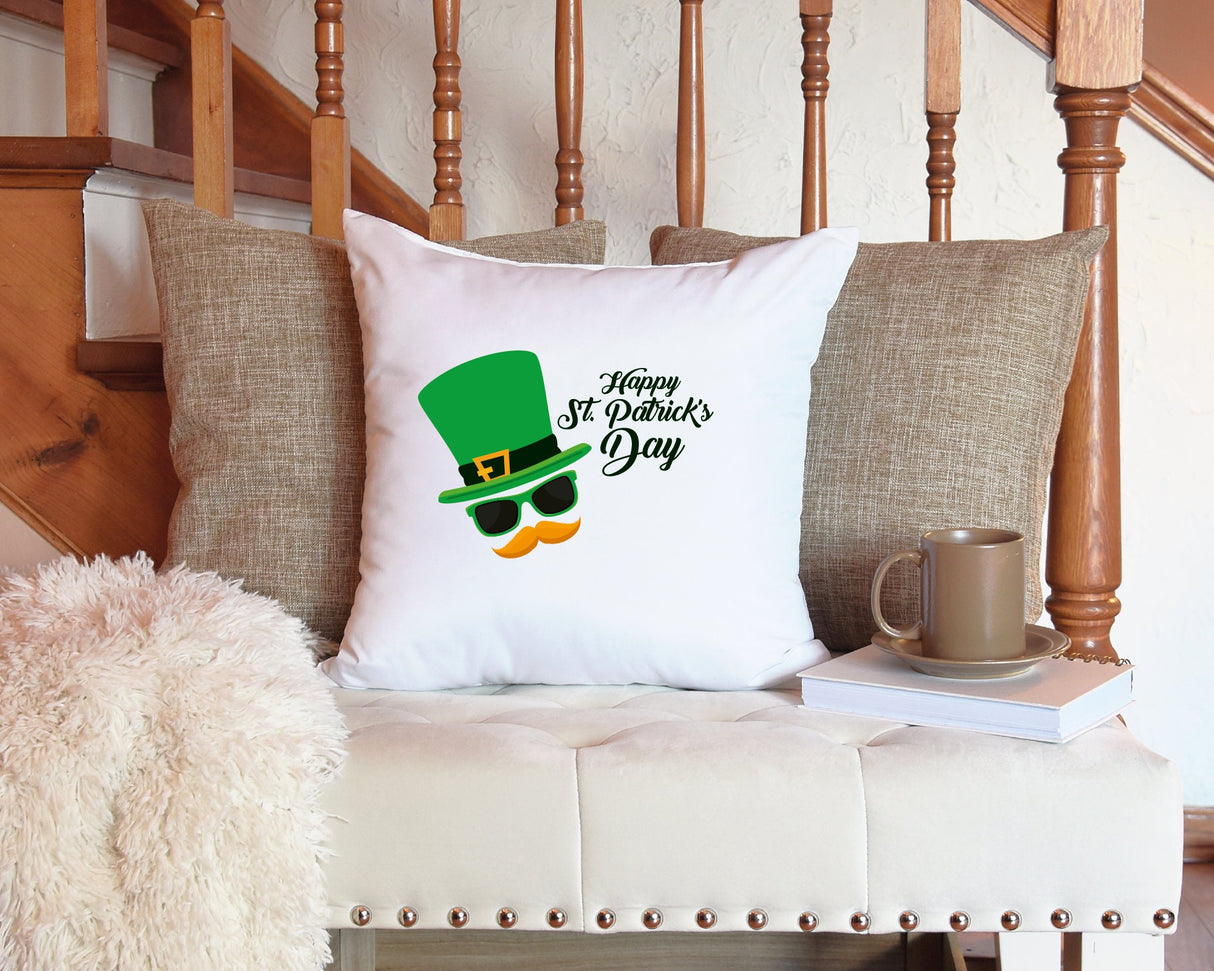 Happy St. Patricks Day Pillow, Happy Saint Pattys Day Decor, St Patricks Day Gift, Happy Holiday Gift, Custom Pillow Cover, Personalize Gift - Arria Home