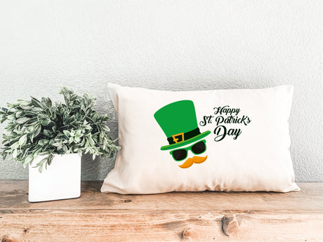 Happy St. Patricks Day Pillow, Happy Saint Pattys Day Decor, St Patricks Day Gift, Happy Holiday Gift, Custom Pillow Cover, Personalize Gift - Arria Home