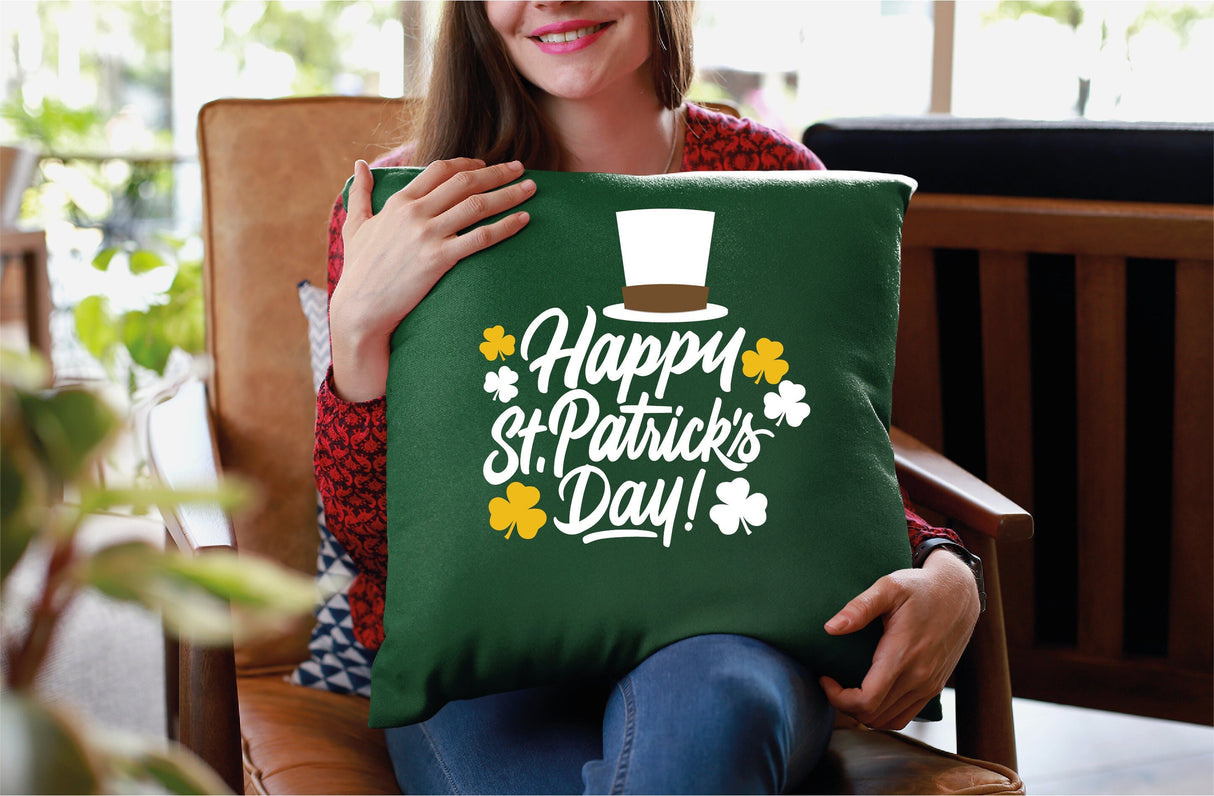 Happy Irish Pillow, St Patrciks Day Pillow, Irish Decor, Irish Gift, Happy Holiday Pillow, Saint Patricks Day Decorative Pillow Gift - Arria Home