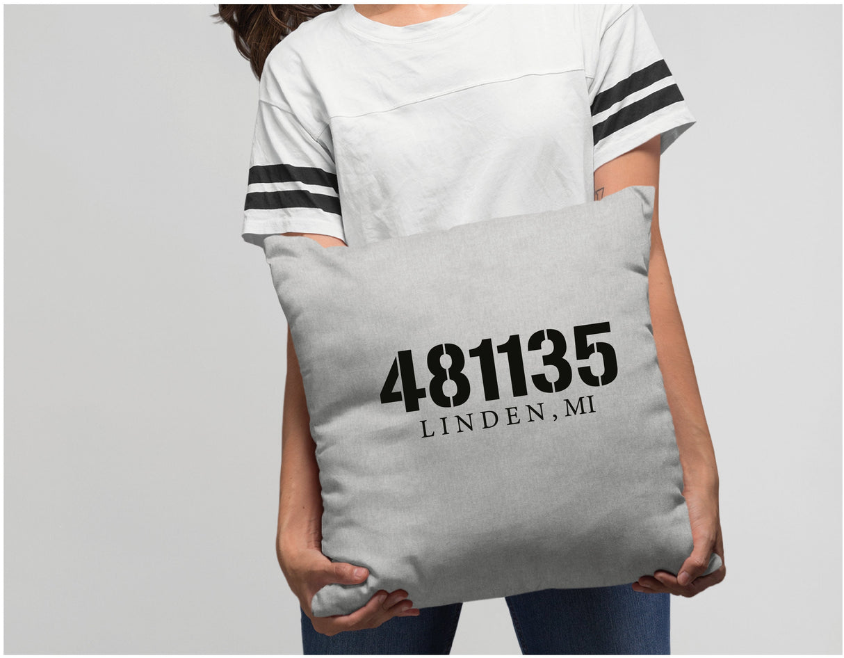 Personalized Zip Code Pillow, Custom Realtor Gift, Housewarming Gift, Present for New House, Custom Cushion, Rustic Decor, Personalize Gift - Arria Home