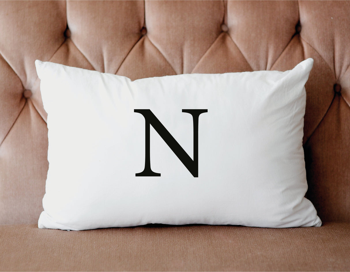 Personalized İnitial Pillow Cover, Custom Letter Pillow, Monogram Pillow, Farmhouse Decor, Rustic Home Decorative Pillow, Personalize Gift - Arria Home