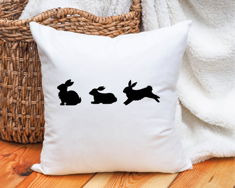 Easter Bunny Pillow, Spring Rabbit Pillow, Bunny Pillow, Easter Bunny Lumbar Pillow, Custom Pillow Cover, Easter Decoration, Spring Decor - Arria Home