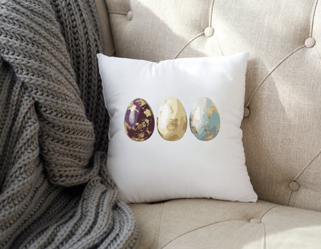 Easter Egg Pillow, Easter Decor, Spring Decor, Easter Egg Decoration, Watercolor Easter Eggs, Easter Day Gift Idea, Gift for Easter, Pillow - Arria Home