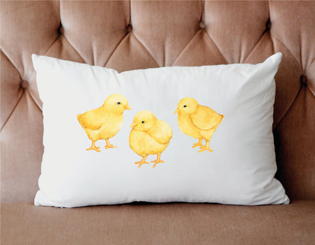 Easter Baby Chick Pillow, Easter Day Pillow, Spring Pillow, Easter Decor, Spring Decor, Easter Gift, Lumbar, Throw Pillow, Holiday Decor - Arria Home