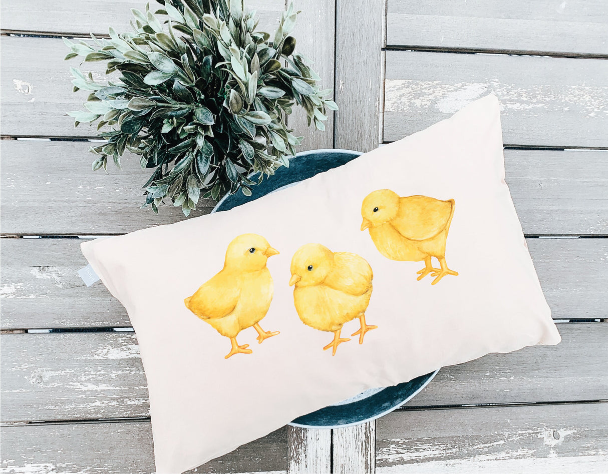 Easter Baby Chick Pillow, Easter Day Pillow, Spring Pillow, Easter Decor, Spring Decor, Easter Gift, Lumbar, Throw Pillow, Holiday Decor - Arria Home