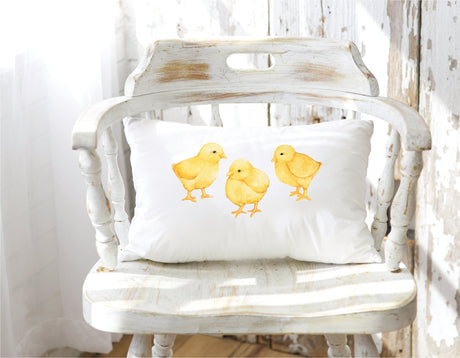 Easter Baby Chick Pillow, Easter Day Pillow, Spring Pillow, Easter Decor, Spring Decor, Easter Gift, Lumbar, Throw Pillow, Holiday Decor - Arria Home