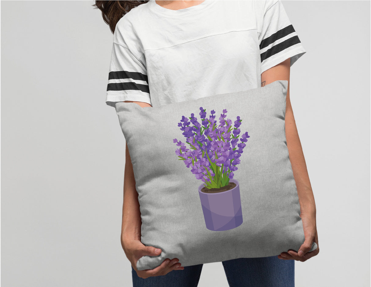 Lavender Pillow, Lavender Decor, Spring Pillow, Spring Decor, Farmhouse Pillow, Lavender Lumbar Pillow, Home Living Decor, Lavender Gift - Arria Home