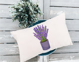 Lavender Pillow, Lavender Decor, Spring Pillow, Spring Decor, Farmhouse Pillow, Lavender Lumbar Pillow, Home Living Decor, Lavender Gift - Arria Home