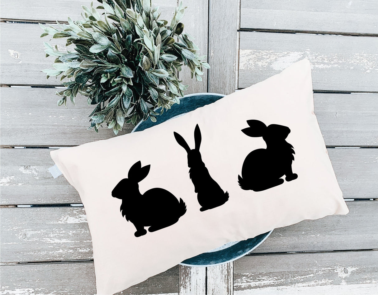 Easter Bunny Lumbar Pillow, Spring Rabbit Decor, Easter Decorations, Farmhouse Pillow, Easter Day Gift, Holiday Pillow, Holiday Decor, Gift - Arria Home