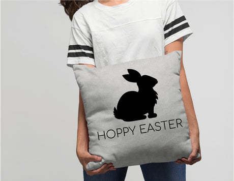 Hoppy Easter Bunny Pillow, Happy Easter Decor, Easter Day Gift, Kids Easter Pillow, Farmhouse Pilow, Easter Lumbar Pillow, Easter Gift Idea.