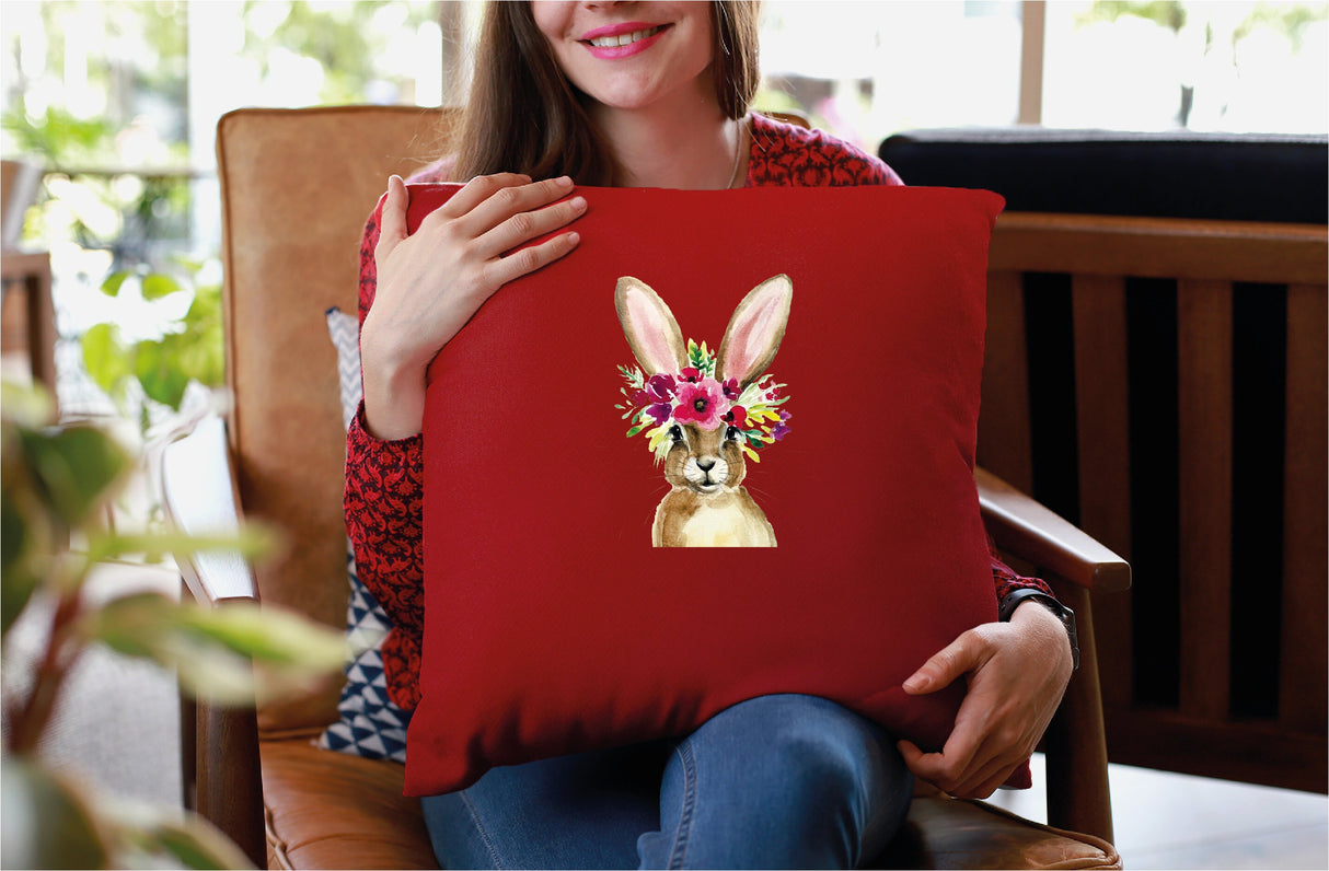 Watercolor Easter Bunny Pillow, Easter Decor, Bunny Decor, Spring Decor, Easter Lumbar Pillow, Spring Throw Pillow, Farmhouse Decor, Gift - Arria Home
