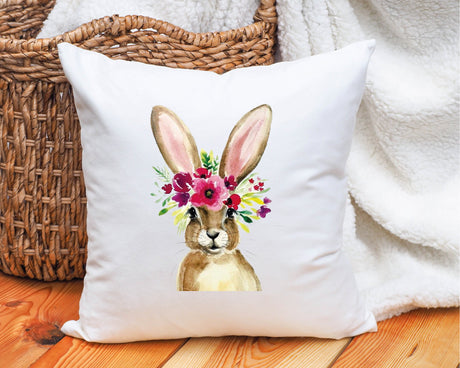 Watercolor Easter Bunny Pillow, Easter Decor, Bunny Decor, Spring Decor, Easter Lumbar Pillow, Spring Throw Pillow, Farmhouse Decor, Gift - Arria Home