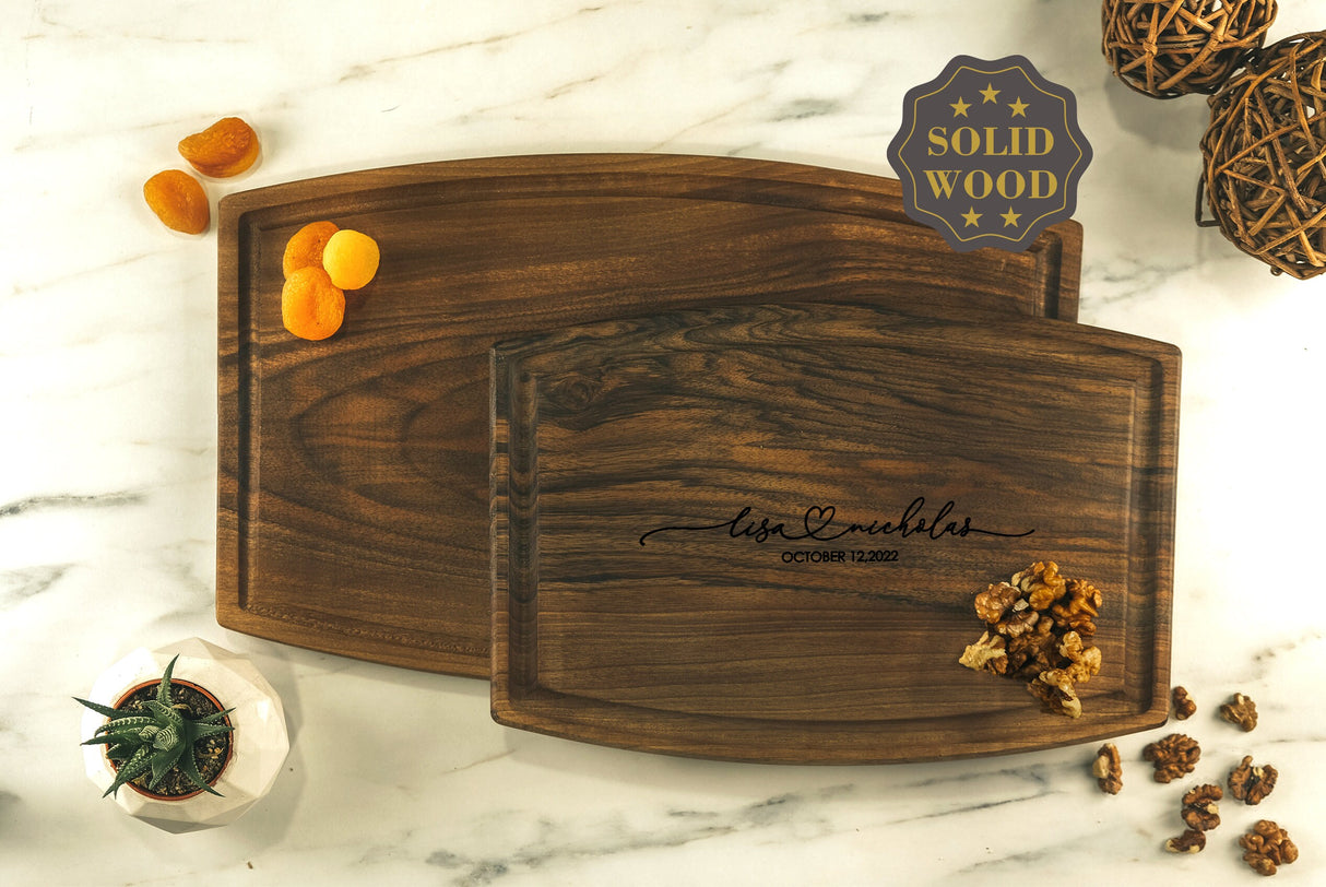 Personalized Cutting Board, 14 Style, Custom Cheese Board, Personalize Serving Board, Engraved Wood Board, Wedding Gift, Engagement Gift - Arria Home