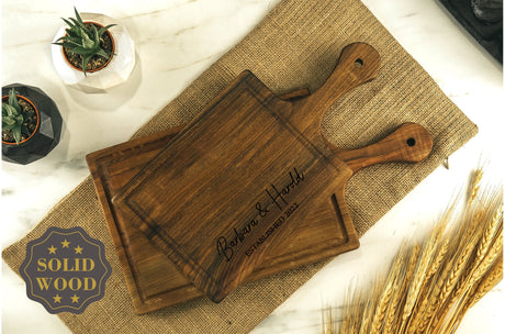 Custom Couple Engraved Cutting Board, Personalized Cheese Board, Serving Board, Meat Board, Gift for Couple, Chopping Board, Wedding Gift - Arria Home