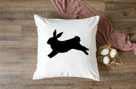 Easter Bunny Monogrammed Pillow, Spring Decor, Easter Decor, Easter Gift Idea, Spring Pillow, Spring Rabbit Gift, Farmhouse Decor, Custom - Arria Home