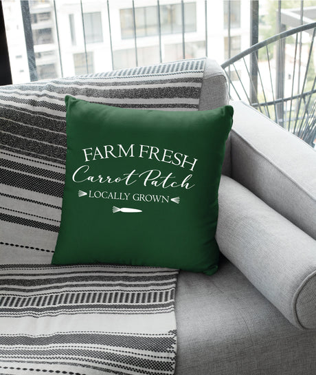 Farm Fresh Carrot Patch Easter Pillow, Farmhouse Modern Spring Decor, Easter Carrot Lumbar Pillow, Spring Throw Pillow, Carrot Parch Gift - Arria Home