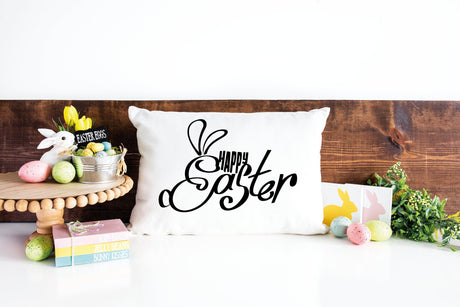 Happy Easter Pillow, Easter Decor, Happy Spring Pillow, Spring Decoration,Easter Day Gift Idea, Farmhouse Easter Pillow, Happy Easter Gift - Arria Home