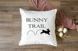 Bunny Trail Farmhouse Pillow, Easter Decoration, Easter Day Gift, Spring Pillow, Spring Decor, Bunny Pillow, Bunny Easter Pillow, Gift - Arria Home