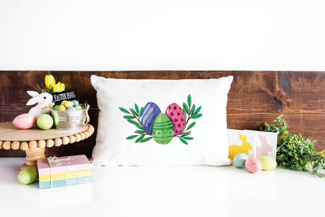 Easter Egg Watercolor Pillow, Easter Decor, Easter Egg Decorations, Eggs Pillow, Eggs Decor, Holiday Pillow, Holiday Decor, Easter Day Gift - Arria Home