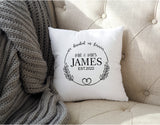 Personalized Wedding Gift, Couple Pillow, Custom Pillow, Pillow for Couple, Mr Mrs Pillow with Date, Last Name Pillow, Wedding Decor, Gift - Arria Home