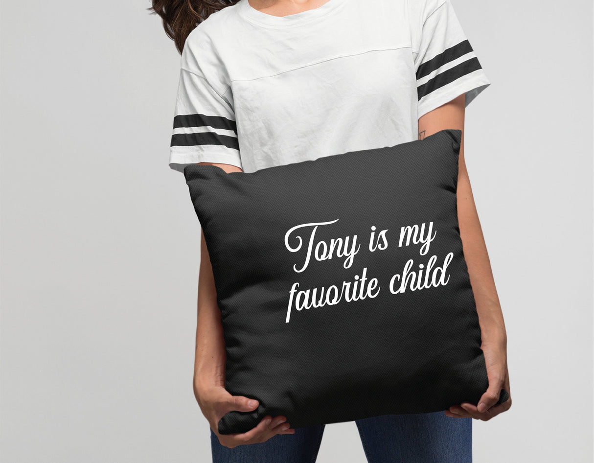 Funny Favorite Child Pillow, Father Gift, Mother Gift, Personalized Pillow, Funny Dad Pillow, Funny Mom Pillow, Funny Custom Pillow, Gift - Arria Home