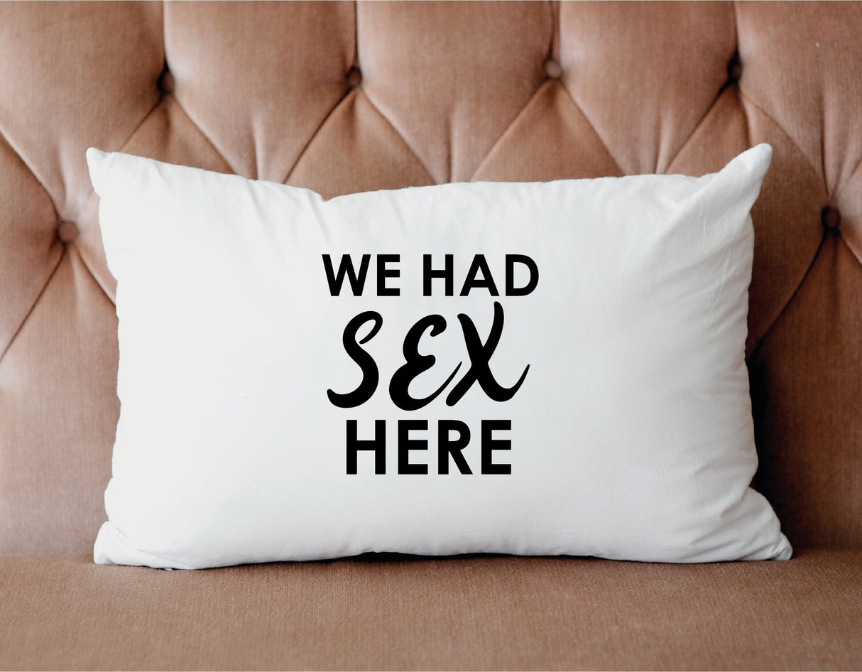 Funny Couple Pillow, We Had Sex Here Pillow, Couple Sex Cushion, Funny Husband Gift, Funny Wife Gift, Gift for Him, Gift For Her, Bedroom - Arria Home