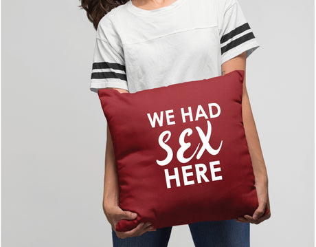 Funny Couple Pillow, We Had Sex Here Pillow, Couple Sex Cushion, Funny Husband Gift, Funny Wife Gift, Gift for Him, Gift For Her, Bedroom - Arria Home