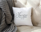 Forever Pillow, Anniversary Gift, Anniversary Pillow, Couple Anniversary Name Pillow, First Anniversary Gift, Couple Name Pillow, Decorative - Arria Home