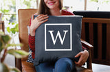 Classic Monogram Pillow, Monogram İnitial Pillow, Personalized Pillow, Custom Pillow Cover, Alphabet Pillow, Letter Pillow, Custom Pillow - Arria Home